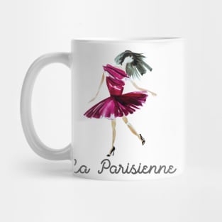 La Parisienne in red dress Mug